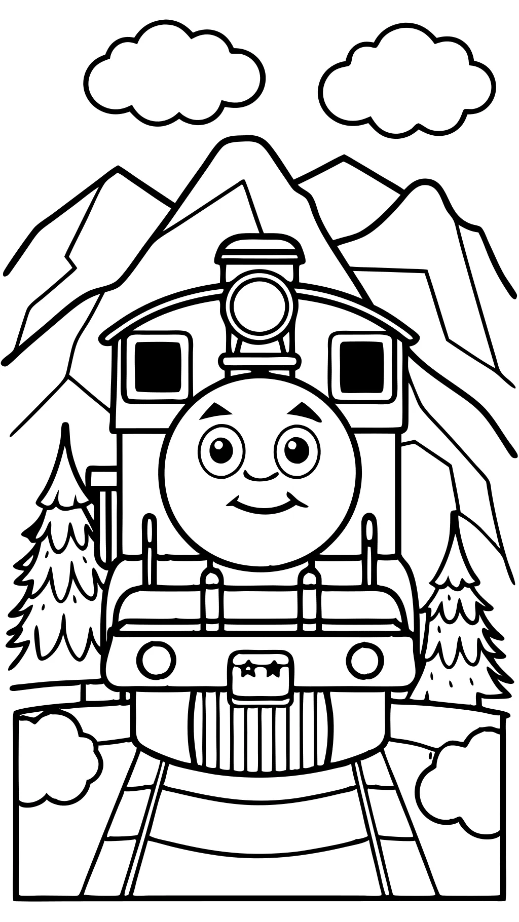 free train printable coloring pages